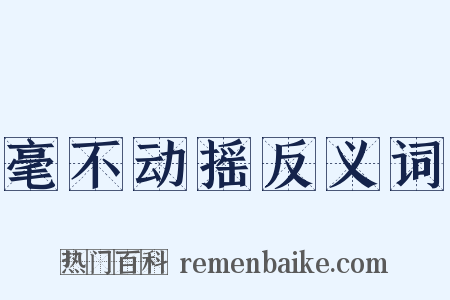 毫不动摇反义词是什么意思的图片